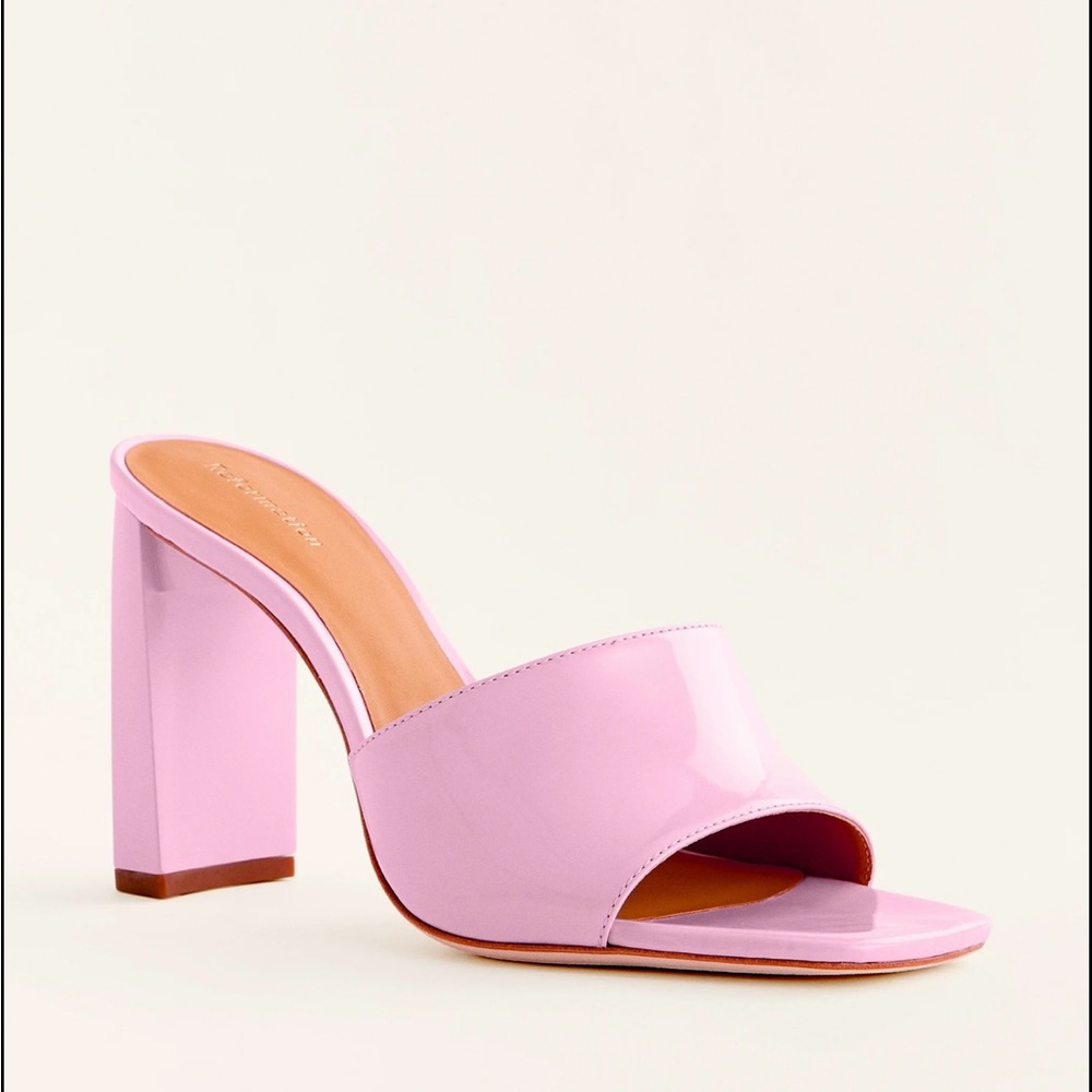 Reformation Georgi Block Heel Mules- White - size 7
